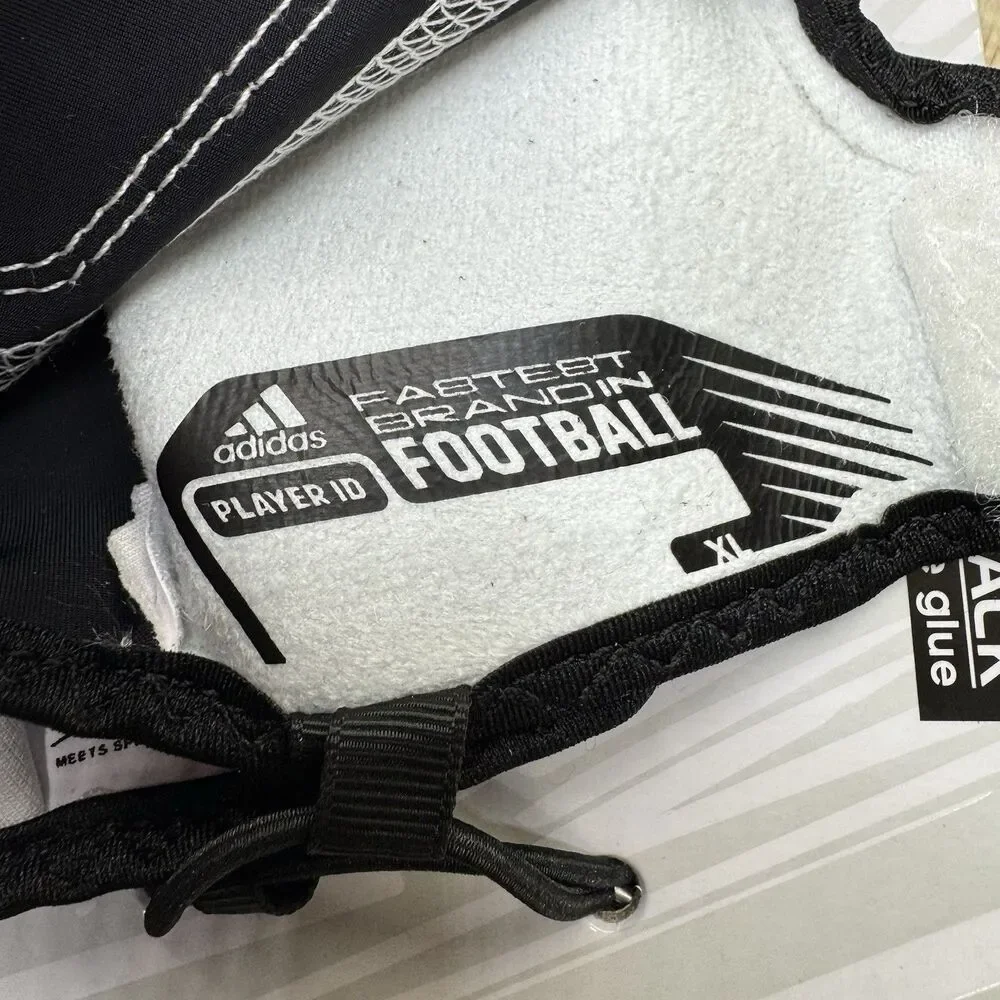 NEW Adidas Adizero 12 Football Gloves White Black Size XL AF1531-110